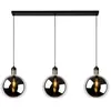Image de Suspension Lucide Julius 3xE27 verre noir doré 105cm