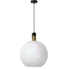Image de Suspension moderne boule verre 40cm blanc JULIUS E27