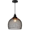 Image de Suspension Lucide Mesh industrielle métal noir Ø28 E27