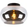Image de Plafonnier Lucide Judi verre métallisé gris/noir E27 40W
