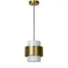 Image de Suspension blanche anneau doré Firmin E27 40W Lucide