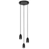 Image de Suspension moderne Evora métal noire 3xGU10 35W Lucide