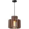 Image de Suspension Japandi grise en feutre 31 cm E27 40W ROLLO Lucide