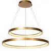 Image de Suspension double anneau laiton Vidal LED 92W Lucide