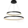 Image de Suspension LED Vidal double anneau noir 92W Lucide