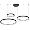 Image de Suspension Vidal 3 anneaux noire LED 120W Ø78 Lucide