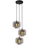 Image de Suspension Lucide Medine verre gris Ø35 3xE27 40W IP20