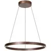 Image de Suspension LED moderne Lucide LIANE anneau 80 cm brun rouille 80W dimmable CCT