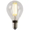 Image de Ampoule LED transparente globe E14 4W blanc chaud 360 lm dimmable Lucide