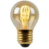 Image de Ampoule LED filament ambre sphérique E27 3W 2200K dimmable 120 lm Lucide