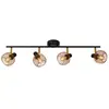 Image de Plafonnier loft spots Lucide Maren noir/or 4xE14 76cm