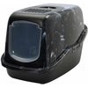 Image de Bac à litière pour chat Nobby Pet Nestor Marble Noir 56x39x38,5 cm 62474