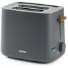 Image de DOMO Grille-pain 2 fentes 3 fonct° 6 niv noir inox - DO965T