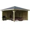 Image de Kiosque en bois Pavillon - 14.75 m² - 4.37 x 4.37 x 1.93 m