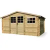 Image de Abri jardin bois traditionnel - 11.56 m2 - 388 x 298 x 218 cm - 28mm