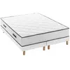 Image de Ensemble matelas sommier 180 x 200 cm Hauteur 27 cm - ressorts ensachés - 7 zones - réve...