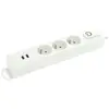 Image de BLOC 3P INT 2XUSB INTER 1.5M BLANC PROFILE - 433030410
