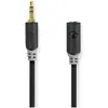 Image de Nedis câble audio rallonge stéréo jack 3.5 mm M/F plaqué or (3 mètres) Anthracite