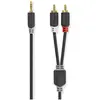 Image de Nedis Câble Audio Jack 3.5mm Mâle vers Double RCA Mâle 2m Gris anthracite