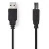 Image de Nedis Câble USB 2.0 A mâle vers B mâle - 2 m Noir