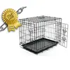 Image de Cage de transport pour chien fer pliable 2 portes Tp Duvoplus Topline Gris 92x57x64 cm 780/472