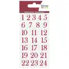 Image de Artemio Autocollants chiffres calendrier de l'Avent - Rouge