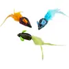 Image de Jouet peluche pour chat souris avec plumes Duvoplus Flash Multicolore 19x5,5x3 cm 12076