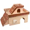 Image de Cage pour rongeurs en bois Duvoplus Hacienda Beige 34x24x22 cm 12697