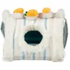 Image de Abri pour rongeurs triangle rayé Duvoplus Blanc 30x25x23 cm 15856