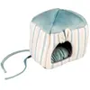 Image de Abri pour rongeurs peluche Duvoplus Striped Bleu 20x16x20 cm 15857