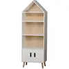Image de Bibliothèque Dream 5 étagères et 2 portes - H. 142 cm - Bois et Blanc