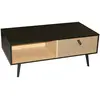 Image de Table basse contemporaine effet bois Chelsea - L. 100 x H. 40 cm - Noir