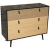 Image de Commode contemporaine effet bois Chelsea - L. 98 x H. 82 cm - Noir