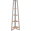 Image de Etagère d'angle en métal et bois Colorado - L. 34 x H. 180 cm - Noir