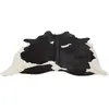Image de Tapis Déco en Cuir Vache 230x240cm Noir & Blanc