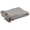 Image de Plaid à Pompons Blanket 130x170cm Taupe Clair