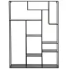 Image de Étagère Rectangulaire en Métal Rack 150cm Noir