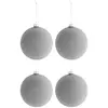 Image de Lot de 4 Boules de Noël Design Perles 12cm Naturel