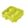 Image de Plat moule Point Virgule Moule à glaçons en silicone pour 4 boules vert Ø 4.5cm
