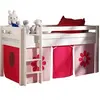 Image de Vipack Lit bébé avec ciel de lit - Rose