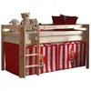 Image de Vipack PINO Lit Compact Pin Massif Naturel 209 x 105 x 114 cm + Rideau de lit Chucky