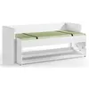 Image de MES Lit bureau modulable - Blanc 90x200 cm