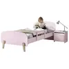 Image de MES Lit 90x200 cm avec barrière et chevet Rose