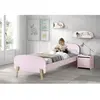 Image de Vipack KIDDY Lit en bois laqué et brut et sommier + Chevet 1 porte + Etagère 45 cm + Etagère 65cm