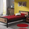 Image de MES Lit 1 personne avec sommier - Marron et noir