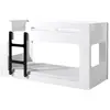 Image de VIPACK Lit superposé Luca 90 MDF Blanc et noir