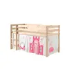 Image de Vipack PINO Lit compact avec rideau - Pin massif naturel
