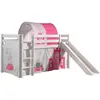 Image de Vipack PINO Lit mezzanine avec toboggan + Princess rideau