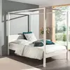 Image de Lit à baldaquin 140x200 cm - Blanc