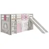 Image de Vipack PINO Lit mezzanine avec toboggan + Birdy rideau de lit et 3 pochettes